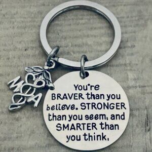 Nurse Keychain - Braver Than You Believe - MA